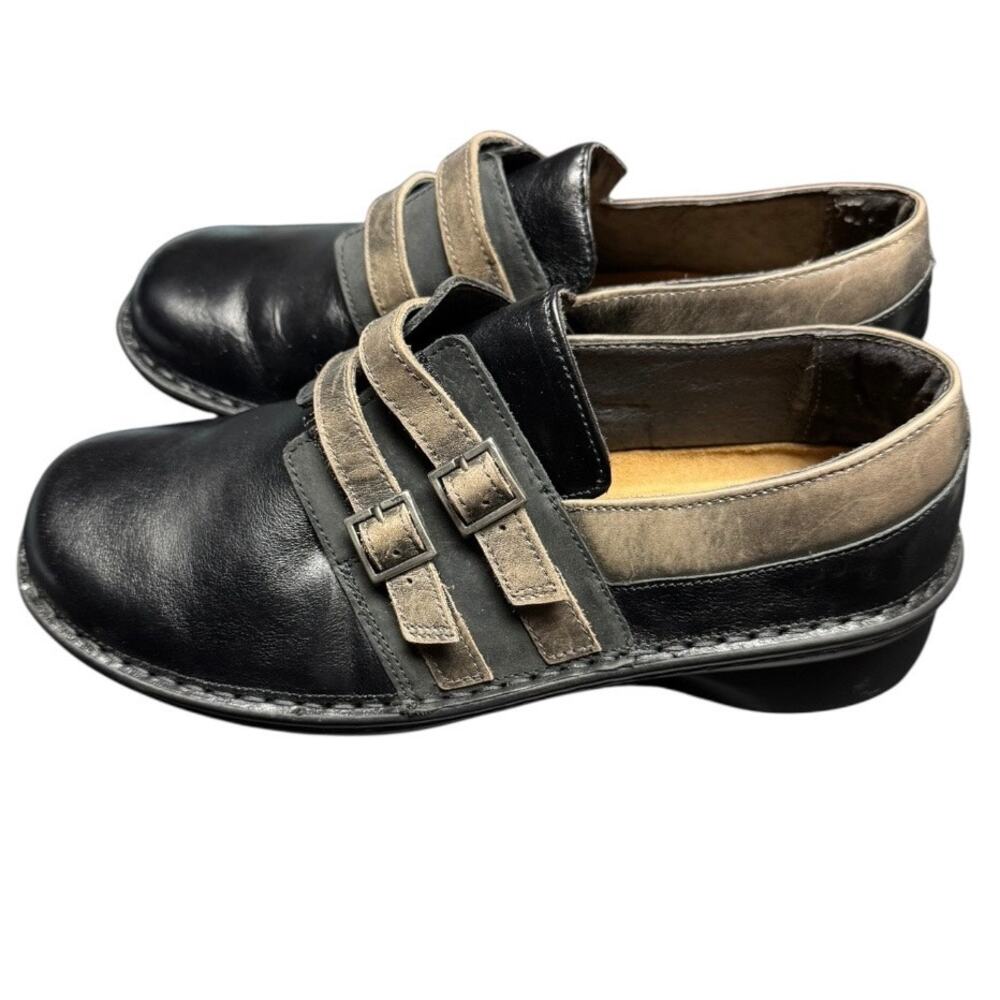 Naot Celesta Mary Jane Comfort Shoes Size EU 38 US 7–7.5 Black Gray Leather EUC - Picture 4 of 11